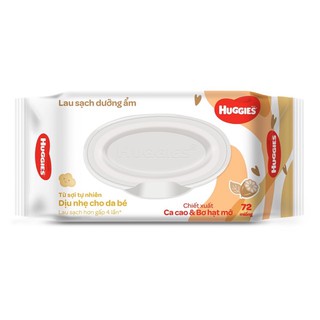 (Grab/Now) Khăn Giấy Ướt Em Bé Huggies (Bịch 64 miếng)