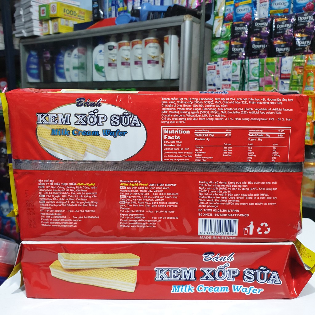 BÁNH KEM XỐP SỮA HỮU NGHỊ FOOD GÓI 345G