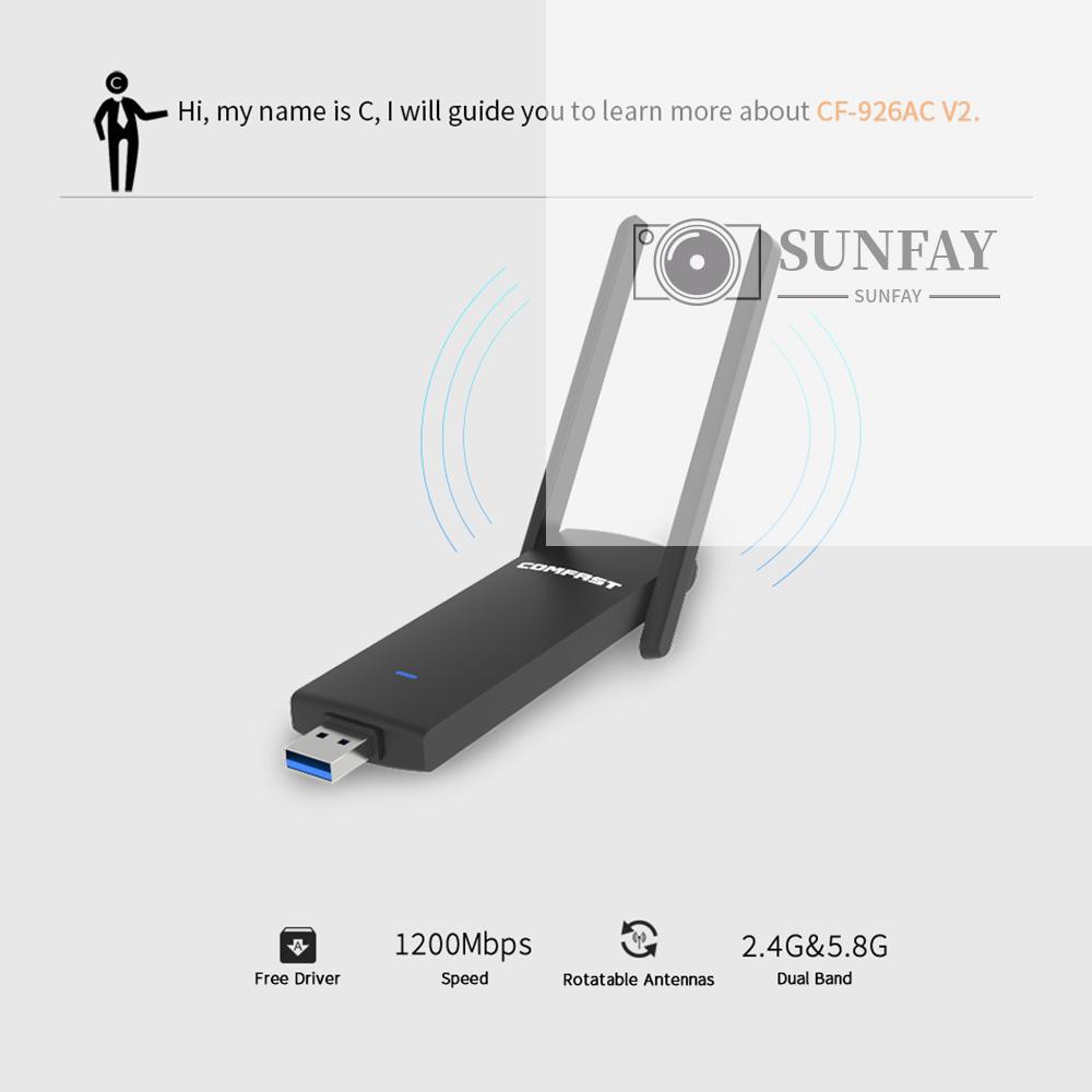 Usb Wifi 1200mbps 2.4g 5g Cho Máy Tính