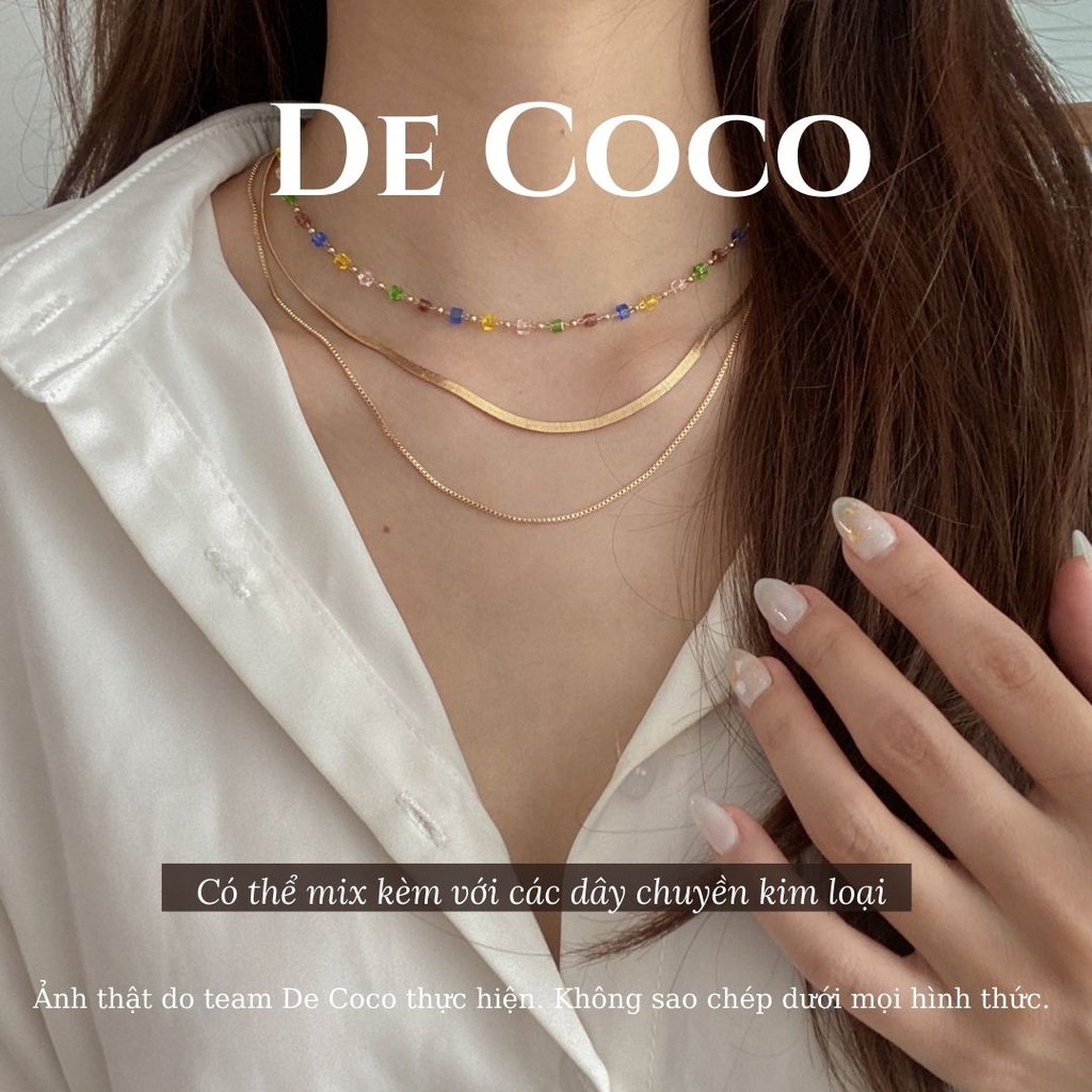Vòng cổ đá pha lê sắc màu Crystal De Coco