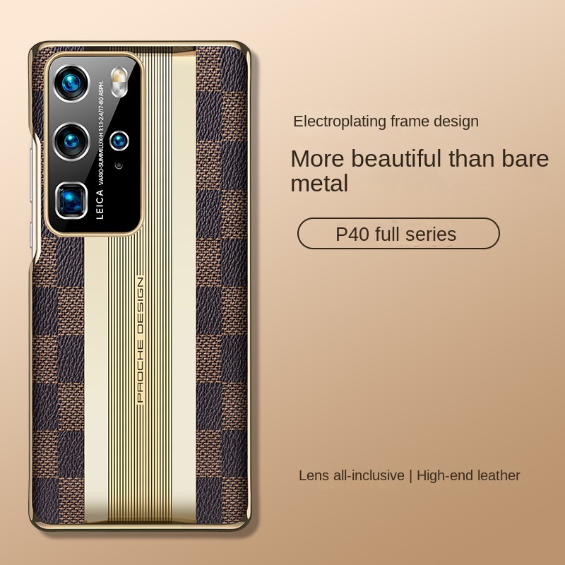 Ốp Điện Thoại Mặt Da Chống Sốc Cao Cấp Cho Huawei P40 Pro P40 Pro +