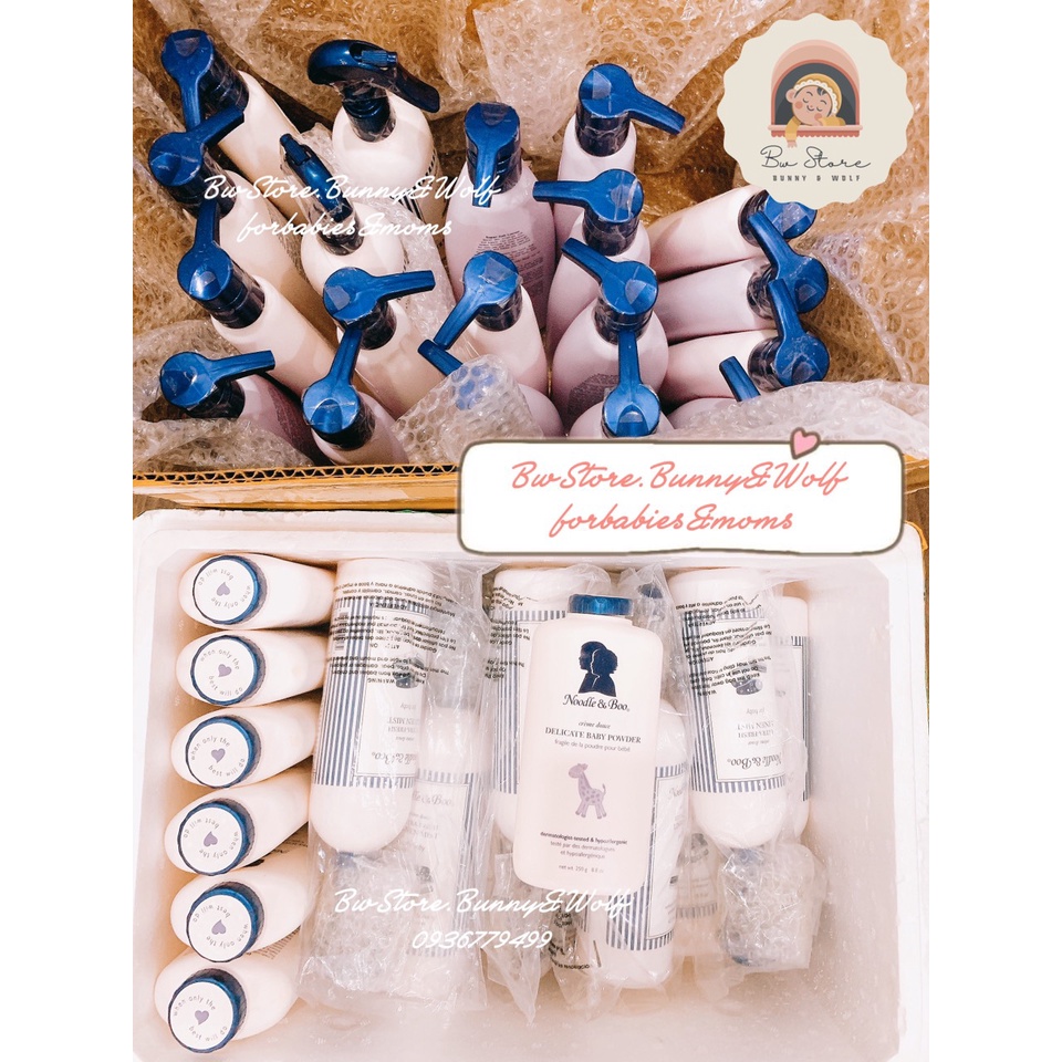 [Hàng Air - Cam kết chính hãng] Phấn Rôm Cao Cấp Noodle &amp; Boo nội địa Mỹ dành cho trẻ sơ sinh chai 250gr