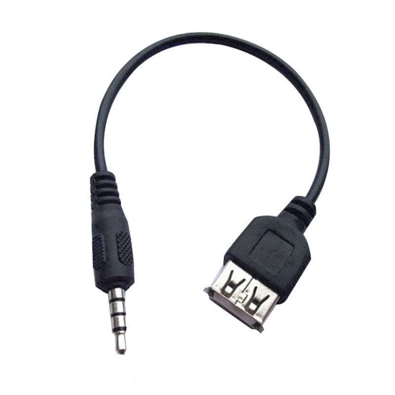 Dây cáp chuyển đổi âm thanh AUX 3.5mm sang USB 2.0 màu đen # 4