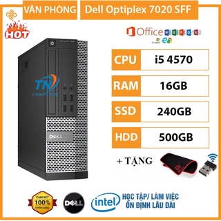 Case Máy Tính Để Bàn Dell Core i5 4570 Ram 16GB Ổ Cứng SSD 240GB, HDD 500GB Bảo Hành 12 Tháng