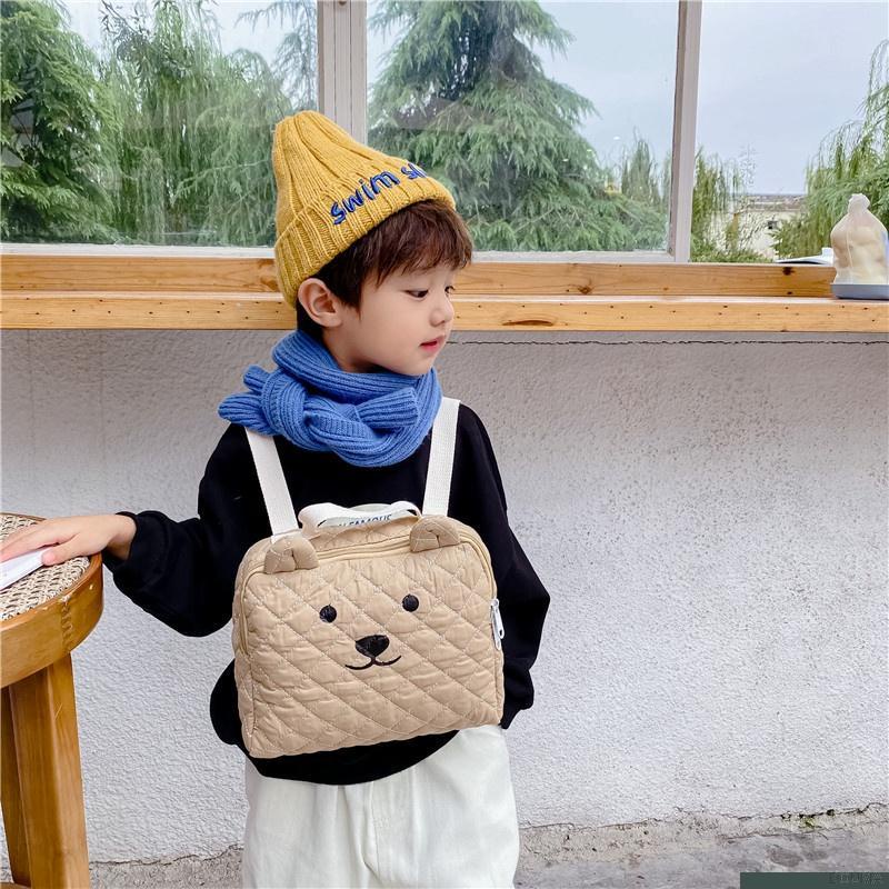 Balo đi học hình gấu hoạt hình dễ thương cho trẻ mẫu giáo