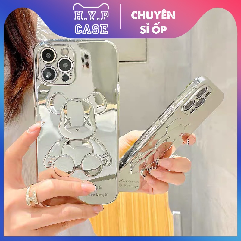 Ốp Lưng Iphone KAWS Màu Full Bạc Hàng Loại 1 Hình Nổi 3D Sáng Đẹp Lung Linh (02) | BigBuy360 - bigbuy360.vn