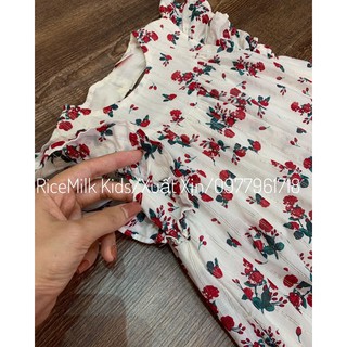 Váy Đầm Hoa Đỏ xuất dư xịn