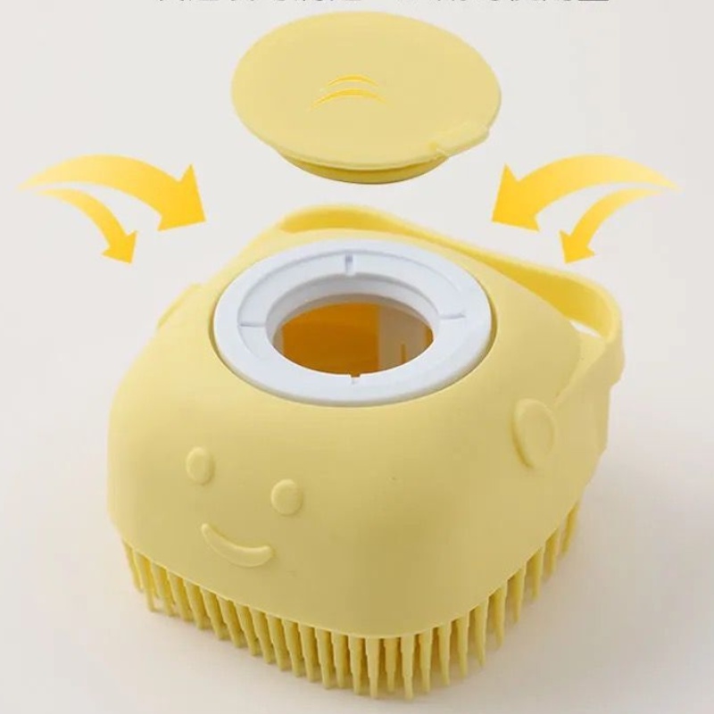Bàn chải silicon mát xa lưng khi tắm cho bé
