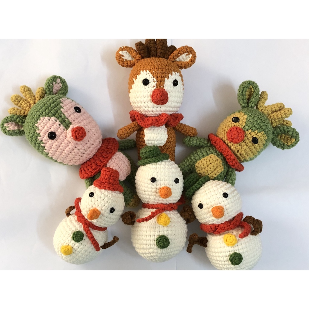 [thubonghanmade] Tuần lộc móc len hanmade- móc len milk cotton 125g