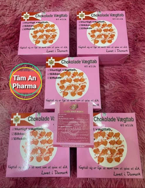 Viên kẹo socola giảm cân Đan Mạch loại mạnh màu hồng