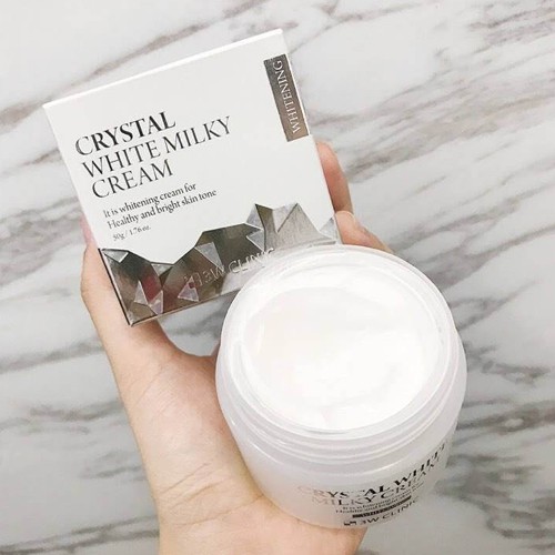 3W CLINIC CRYSTAL WHITE MILKY CREAM  KEM DƯỠNG TRẮNG BẬT TONE