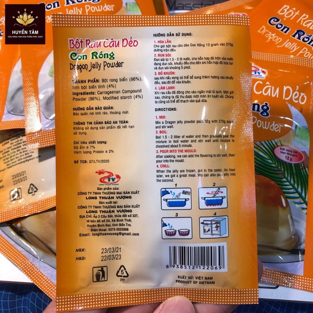 Bột rau câu dẻo Bích Chi đồ ăn chay thực phẩm chay