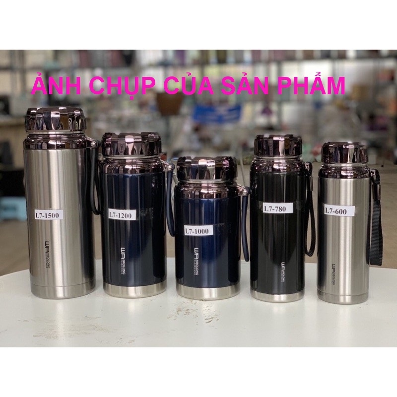 Bình nước giữ nhiệt nóng lạnh chất liệu inox 304 cao cấp, bình giữ nhiệt đựng nước thể tích 1500 ml