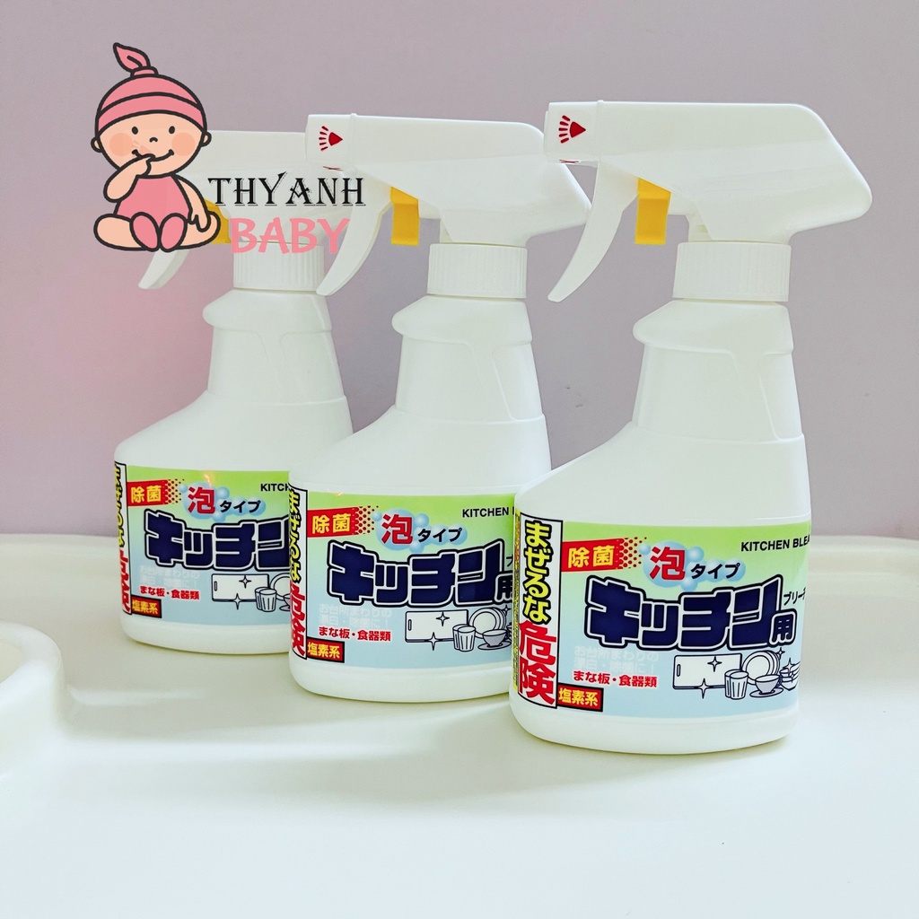 Chai Xịt Tẩy Rửa Đồ Dùng Nhà Bếp Rocket Dạng Bọt 300ml Nhật Bản