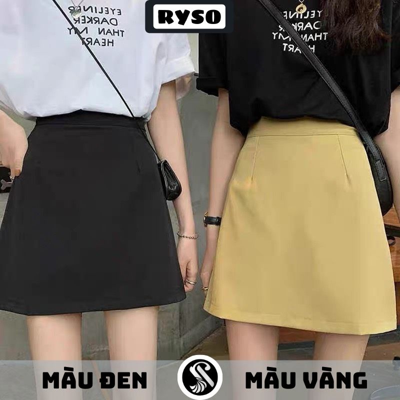 Chân Váy Chữ A Lưng Cạp Cao Dáng Ngắn Phong Cách Công Sở