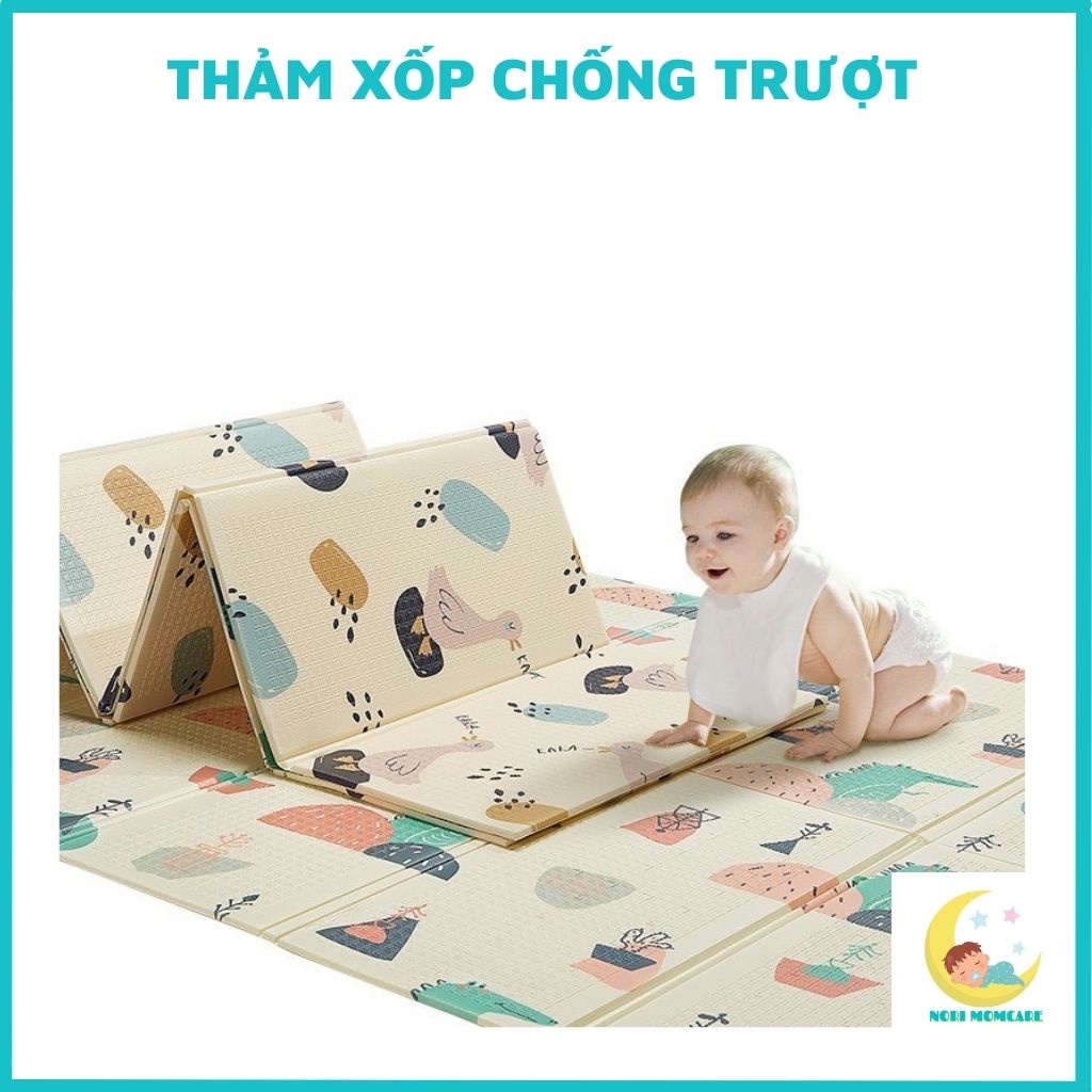 Thảm xốp chống trượt, chống thấm 2 mặt cho bé, chất liệu XPE, không mùi không độc hại, có thể gấp, trải sàn