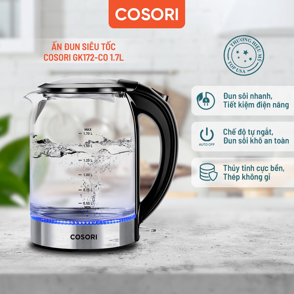 Bình ấm đun siêu tốc Cosori GK172-CO 1.7L