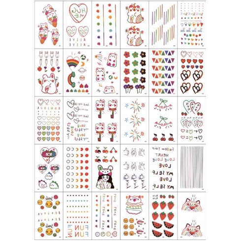 【SIYA Magic Tattoo】Tổng Cộng 30 ảnh Hình Xăm Dán Tạm Thời Hình Thủy Thủ Mặt Trăng Đen
