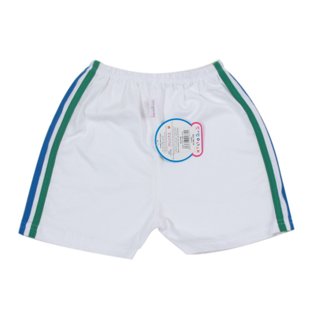 [Hello BB] Size bé 6-35kg Quần Ngắn 3 Sọc màu trắng QL0166 HELLO B&amp;B - HELLO BB | HelloBB - Kiddy and Mommy