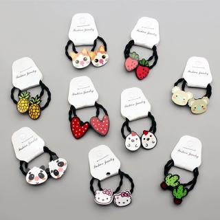 Dây cột tóc co giãn hoạ tiết hoạt hình đáng yêu cho bé gái