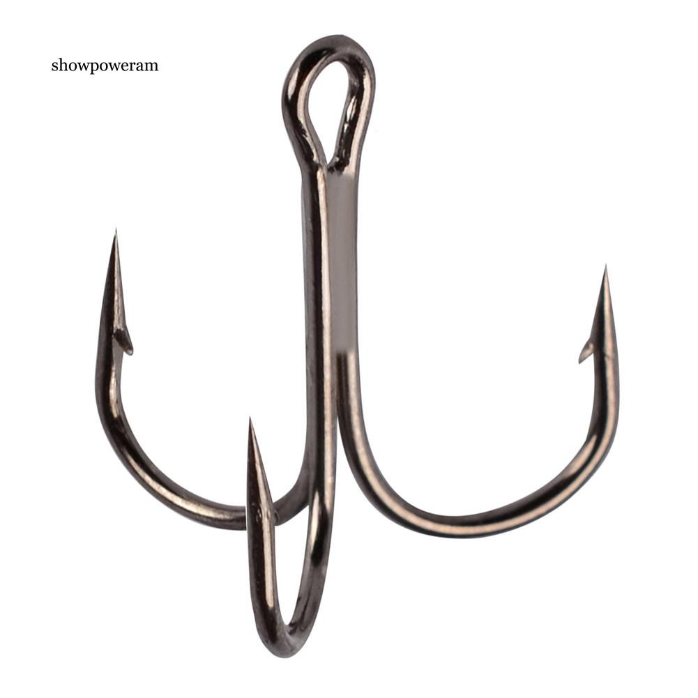 Set 50 Mồi Câu Cá Ba Lưỡi Bằng Thép Cacbon Chất Lượng Cao