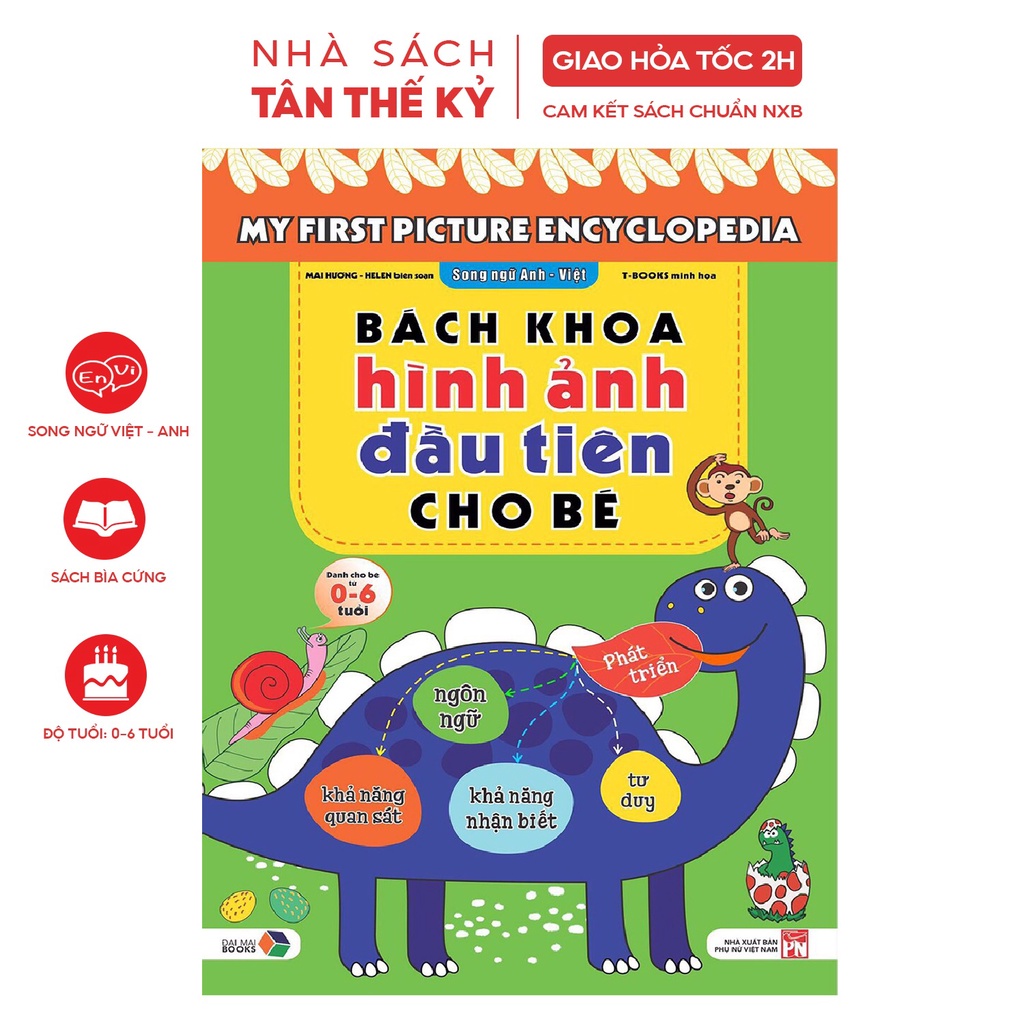Sách - Bách khoa hình ảnh đầu tiên cho bé 0-6 tuổi song ngữ Việt Anh phát triển ngôn ngữ