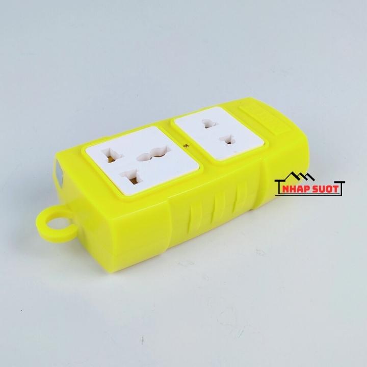 Ổ cắm chịu tải 6000W ELITON 2 ổ cắm, lõi sứ chống cháy, vỏ nhựa chịu va đập, nhựa  PC chống cháy, lò xo chống mô ve