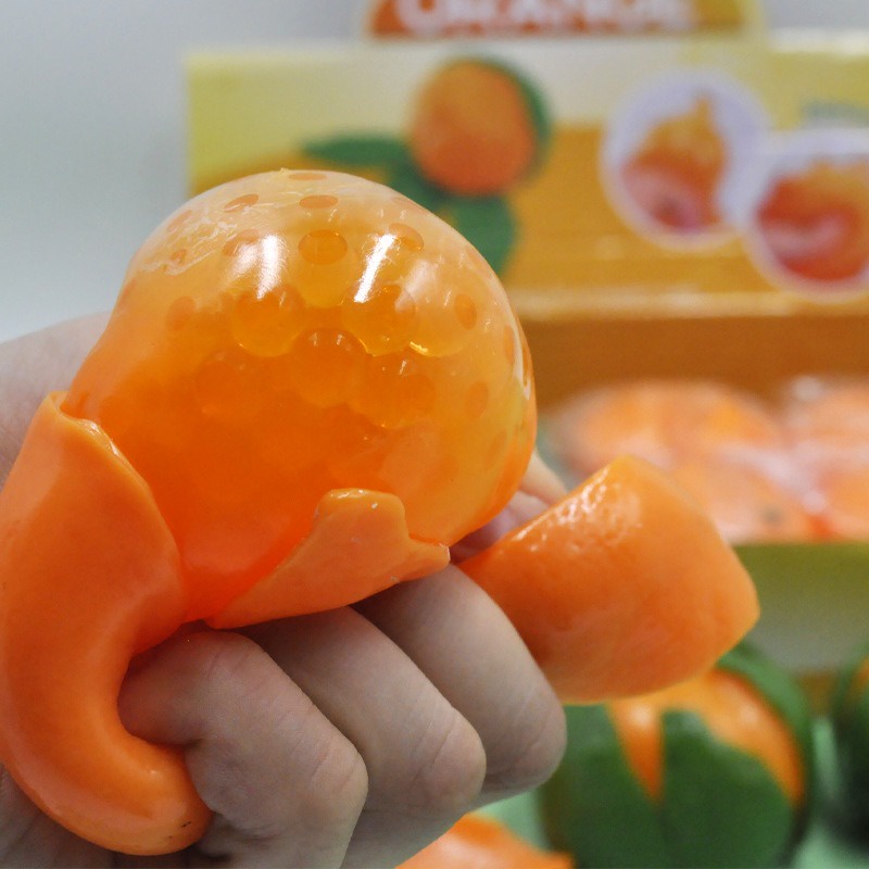 Squishy Mochi hình QUẢ QUÝT BÓC VỎ mềm mịn dễ thương chân thực giảm stress co dãn đàn hồi ngộ nghĩnh bóp giải trí