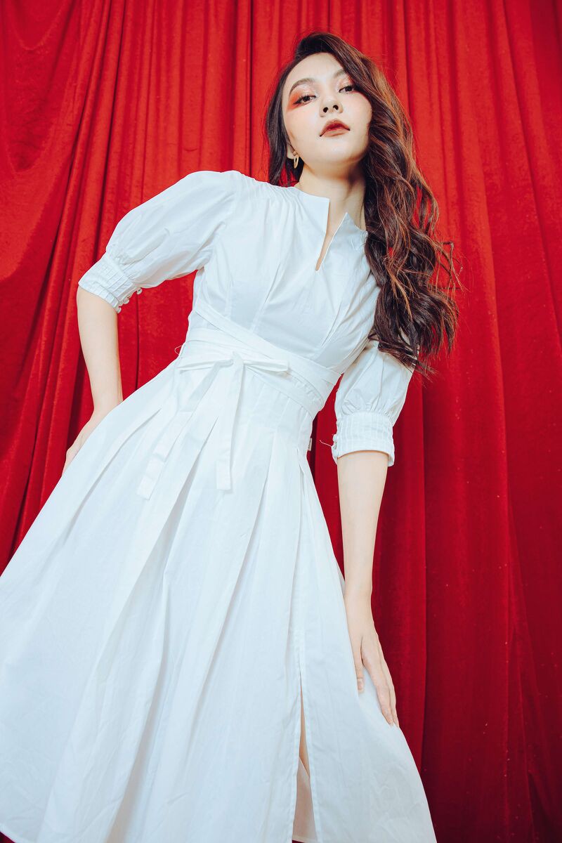 CCHAT Váy XL nơ eo Q55 | BigBuy360 - bigbuy360.vn