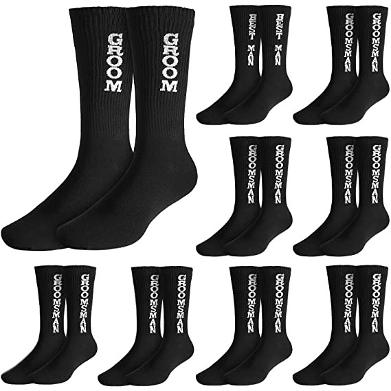 Vớ Cotton Mềm Mại Thoáng Khí In Chữ Groom Màu Đen Cổ Điển Cho Nam