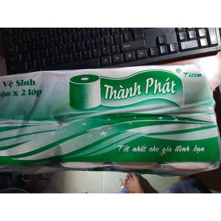 Giấy vệ sinh cuộn x2 lớp 1 cây 100 bịch 10 cục giấy thường