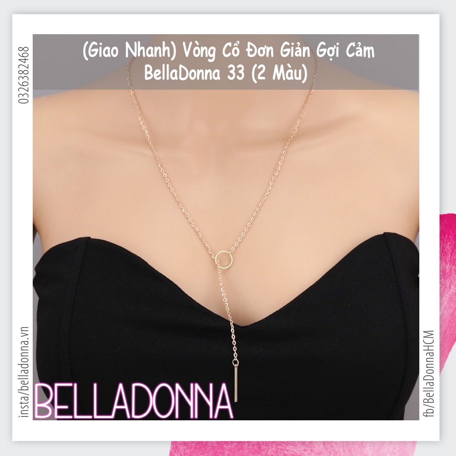 (Giao Nhanh) Vòng Cổ / Vòng Đeo Tay 2in1 Đơn Giản Gợi Cảm BellaDonna 33 ( 2 màu )