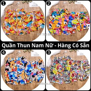 Quần Thun Nam Nữ - Gấu Pooh, Heo Hồng, Vịt Donald, Chuột Mickey, Stickers - Quần Hoạ Tiết Hoạt Hình, Trái Cây Hawaii