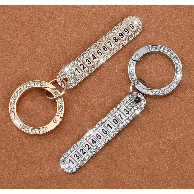 Mới Móc Chìa Khóa Mặt Kim Loại Chống Thất Lạc Phù Hợp Cho Mọi Chìa Khóa Xe Hơi Xe Máy