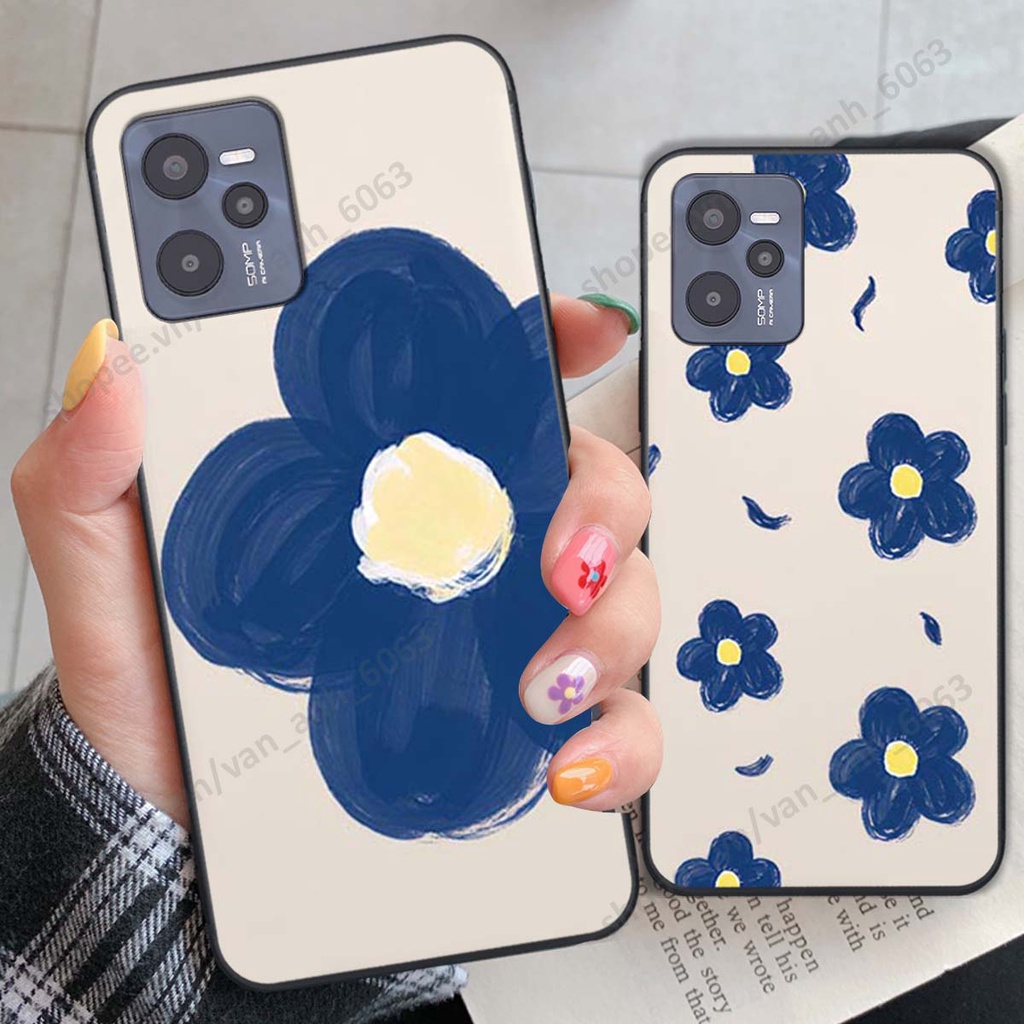 Ốp lưng Realme C35 in hình hoa, gấu rich bear nghệ thuật, thời trang