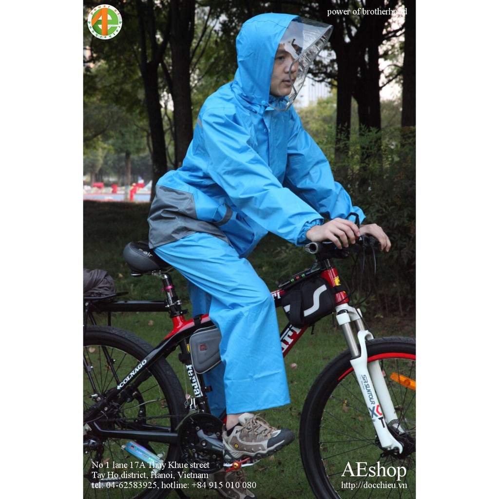 bộ áo quần mưa xe đạp điện áo mưa xe motor thời trang Hàn Quốc nam nữ