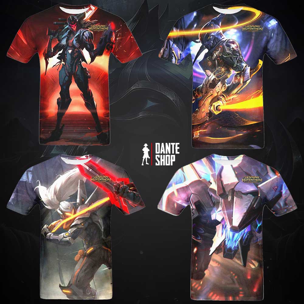 Áo Liên Minh Huyền Thoại - In 3D - Siêu Phẩm Yasuo, Zed, Master Yi, Jhin - Chuyên áo lmht, Liên Quân