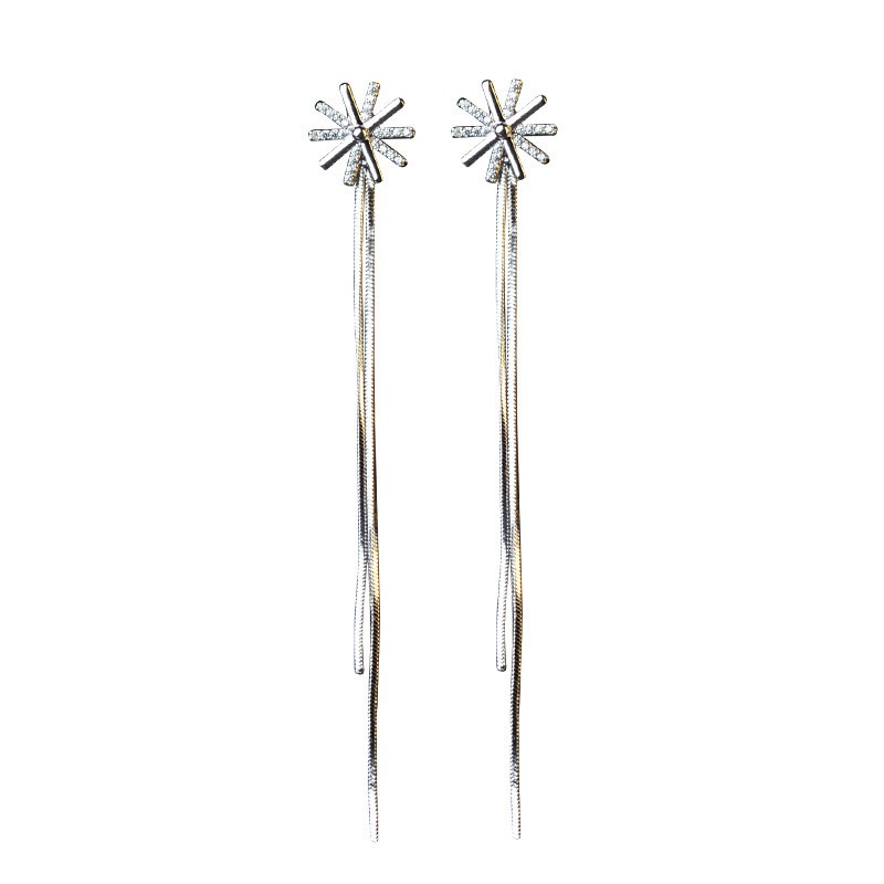 ? Bông tai dài đẹp dễ thương bạc S925 giá rẻ - Khuyên tai BT93