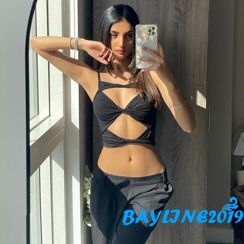 Áo Hai Dây Màu Trơn Dáng Ôm Thời Trang Mùa Hè Cho Nữ