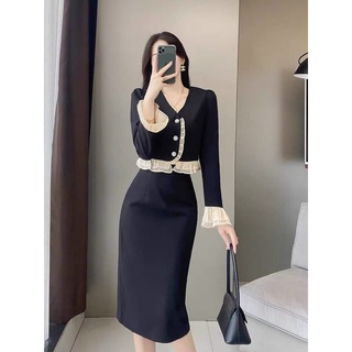  Sét bộ áo tay bèo phối voan kèm chân váy dài 