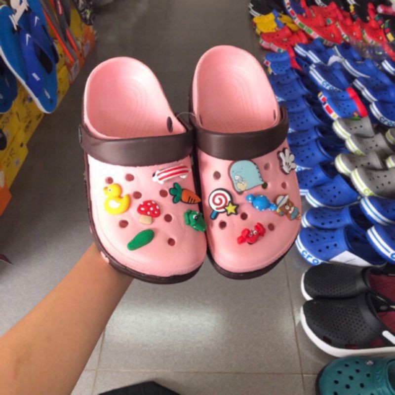 Dép cross dạng lê khủng long unisex màu hiếm💖FREESHIP💖dép cross khủng long