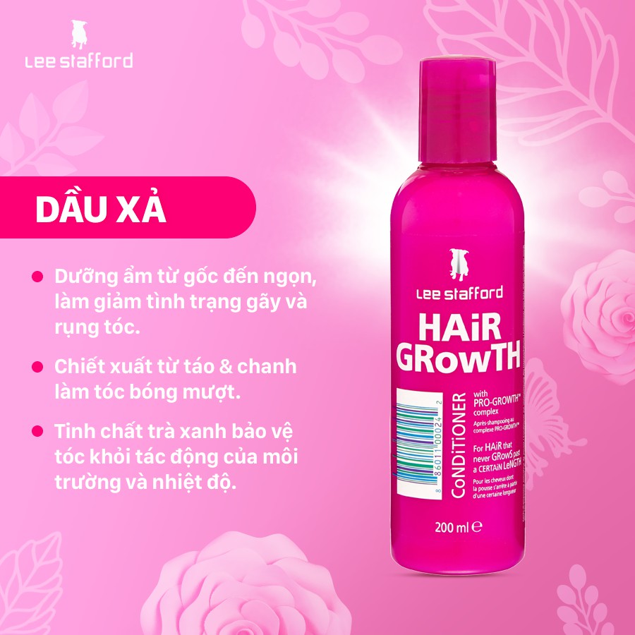 DẦU XẢ DƯỠNG, KÍCH THÍCH MỌC TÓC LEE STAFFORD SHAMPOO HAIR GROWTH