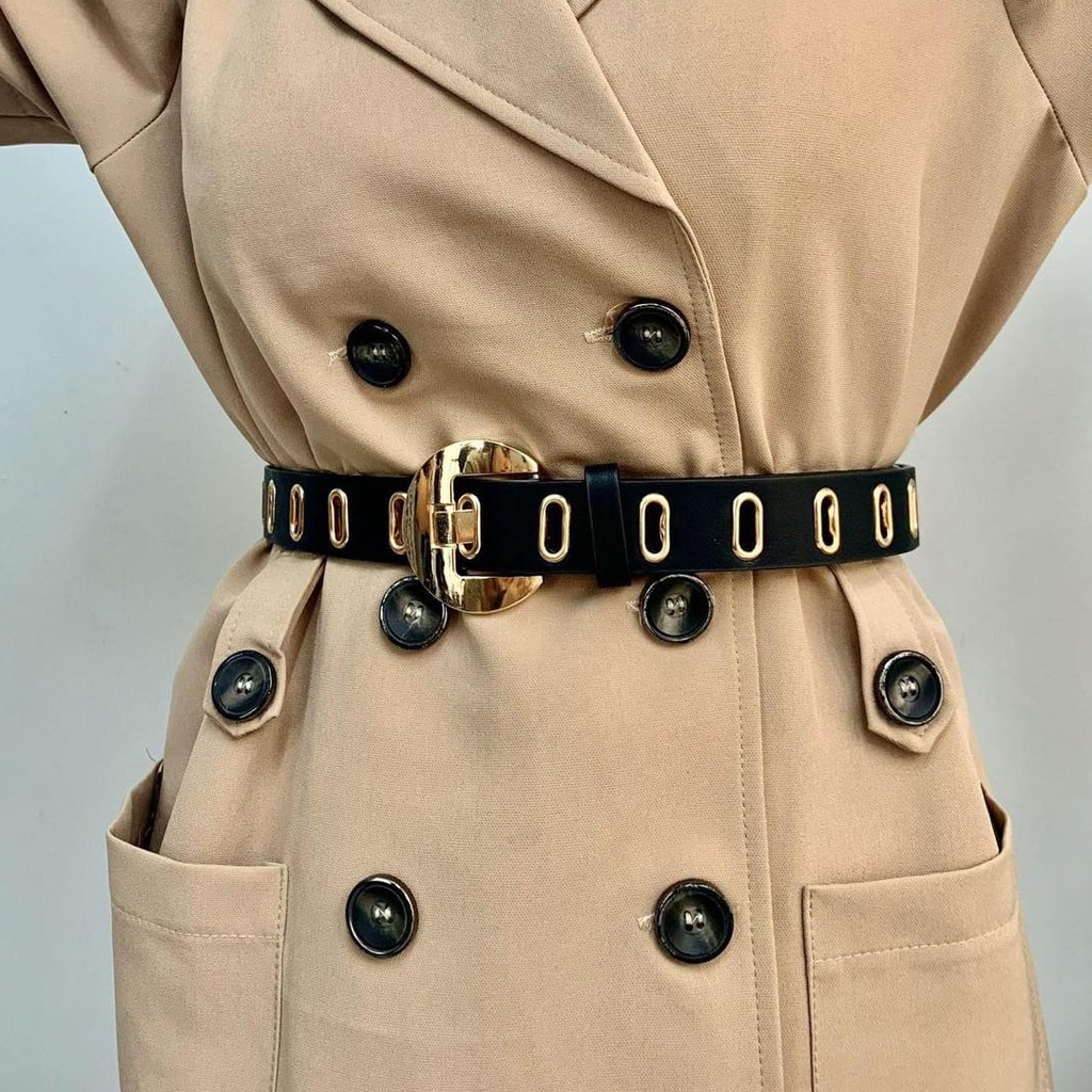 Thắt lưng nữ nhiều lỗ VUÔNG T6 - Bản 2.5cm