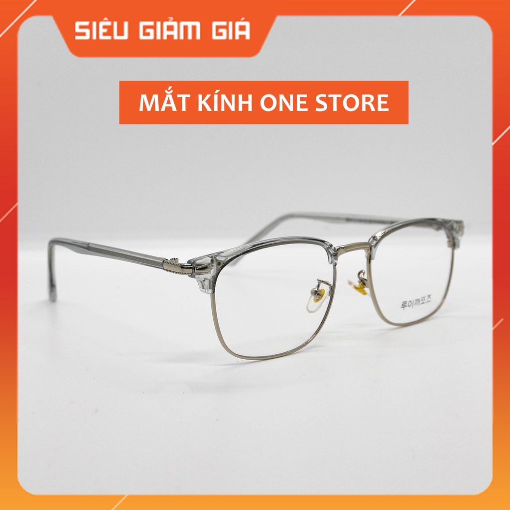 Gọng kính cận vuông nam nữ chất liệu nhựa dẻo phụ kiện thời trang ONE STORE