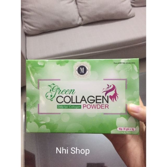 Diệp lục Colagen Powder hộp 30 gói ( Hàng chuẩn công ty100% )