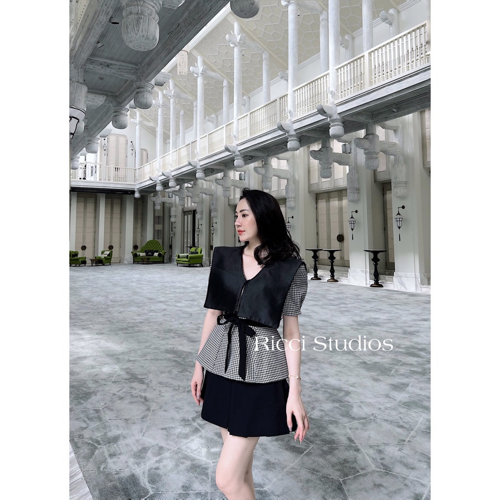 Áo V10 Nancy Shirt Ricci thiết kế chất liệu chéo hàn sợi cao cấp mềm mát | RICCI OFFICIAL