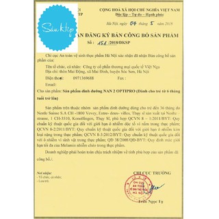 Sữa Nan Nga cho bé SỐ 2 800g