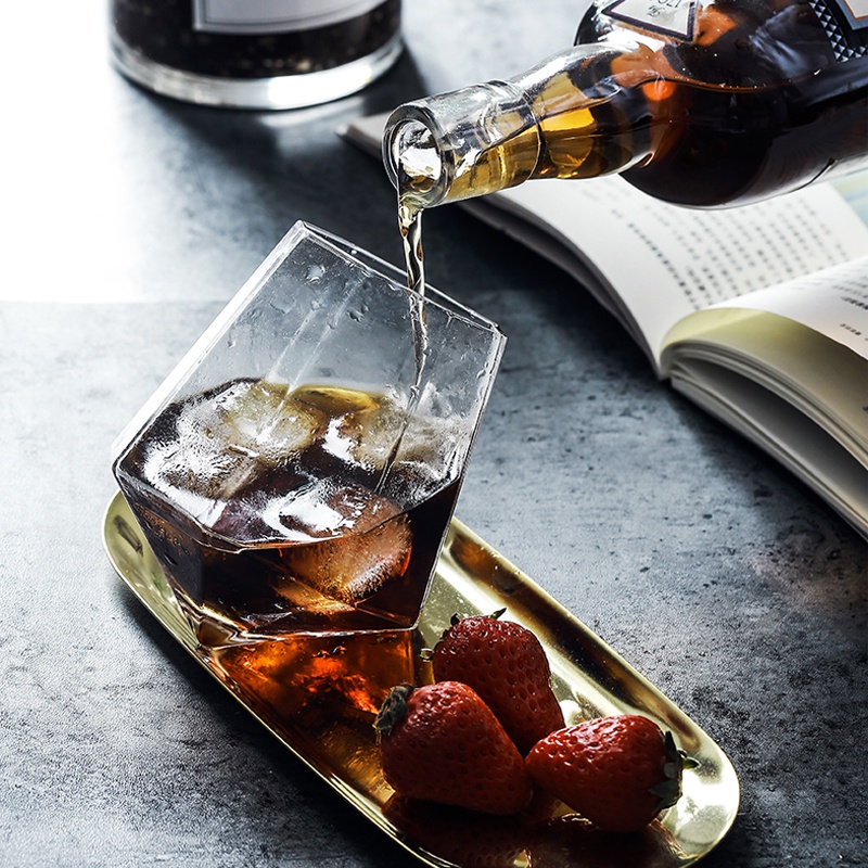 SWEEJAR Ly Thủy Tinh Đựng Rượu Vang Đỏ Hình Kim Cương