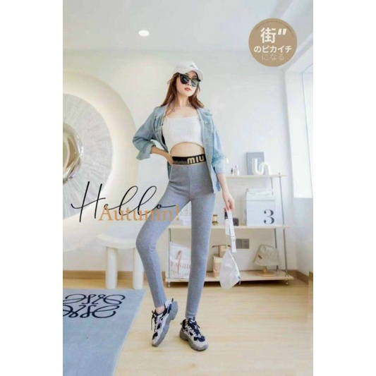 Quần legging lót lông cạp miu hàng QC