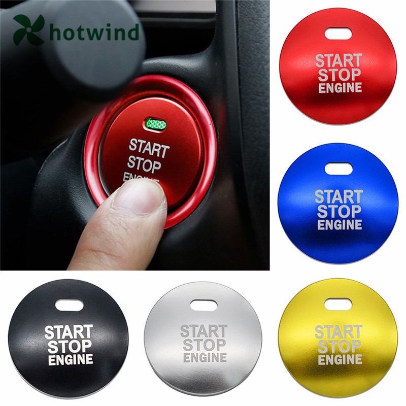 Sticker dán trang trí nút bấm khởi động xe hơi Mazda